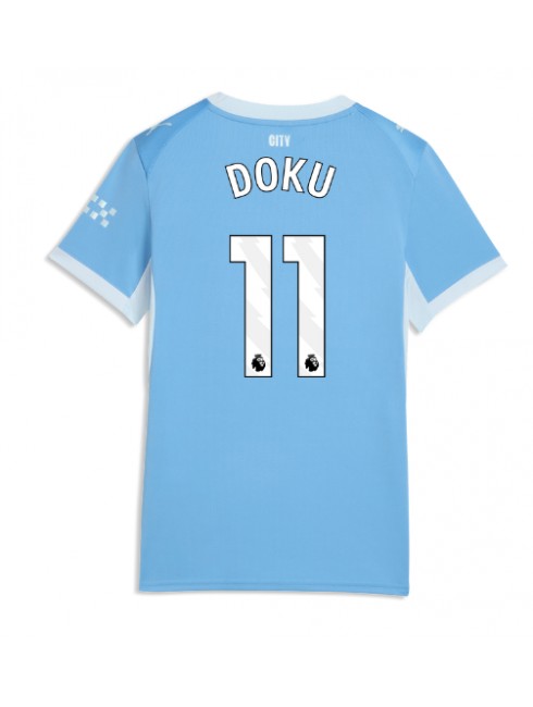 Zenske Futbalové oblečenie Manchester City Jeremy Doku #11 2026-27 Krátky Rukáv - Domáci Zenske Futbalové oblečenie Manchester City Jeremy Doku #11 2026-27 Krátky Rukáv - Domáci